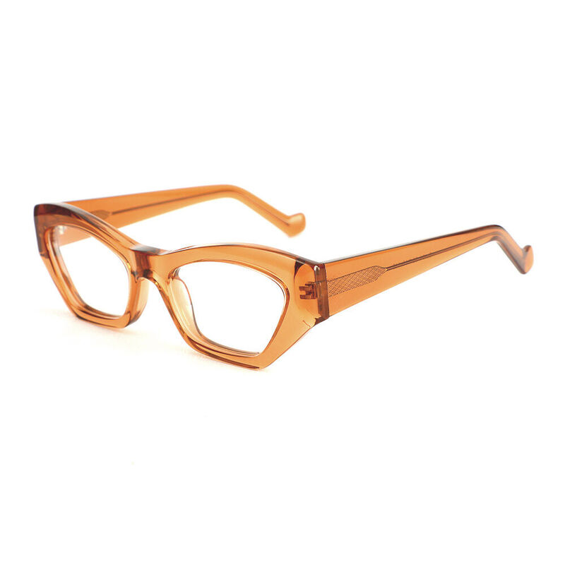 Sabrina Cat Eye Orange Brille