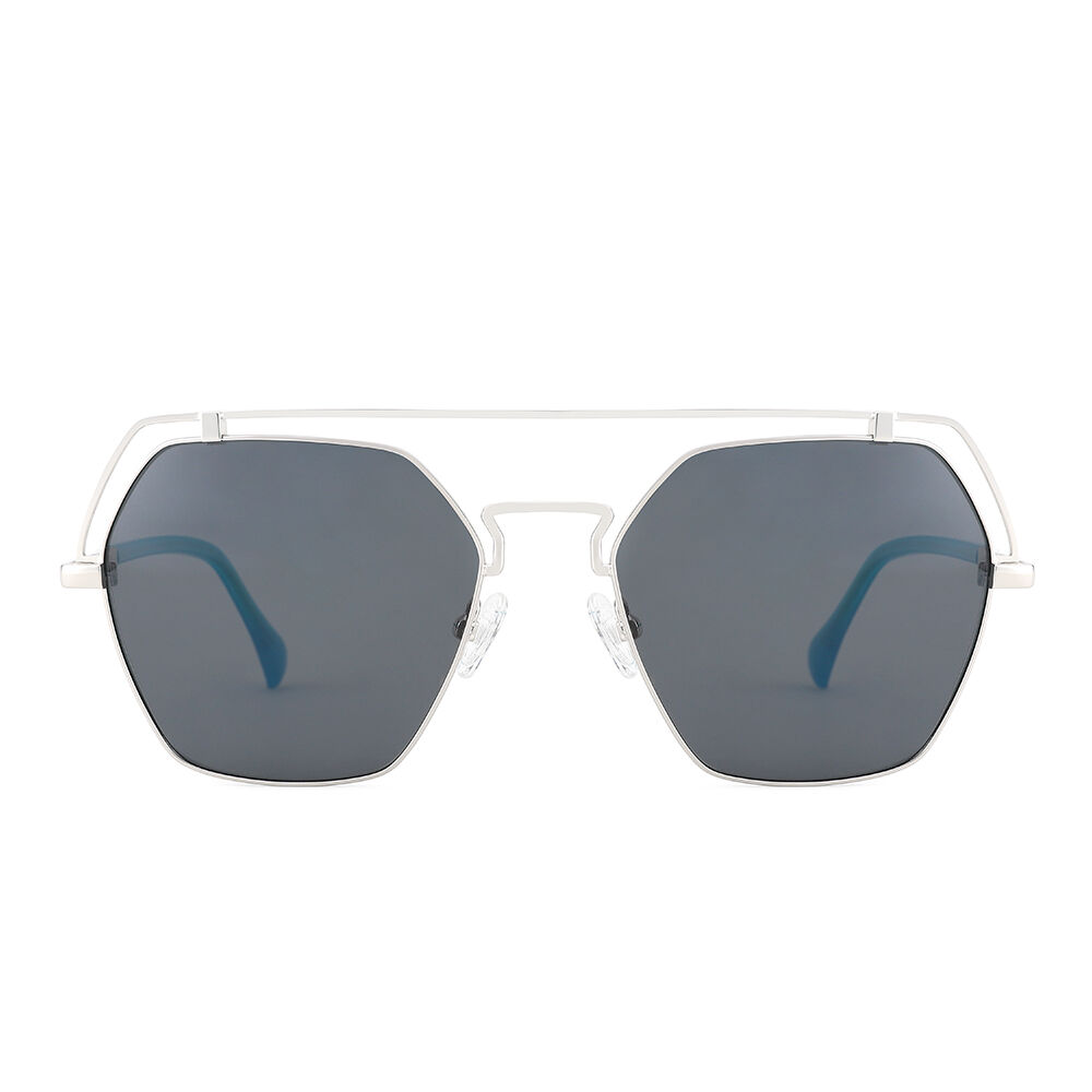 Free Will Pilote Silberne Sonnenbrille