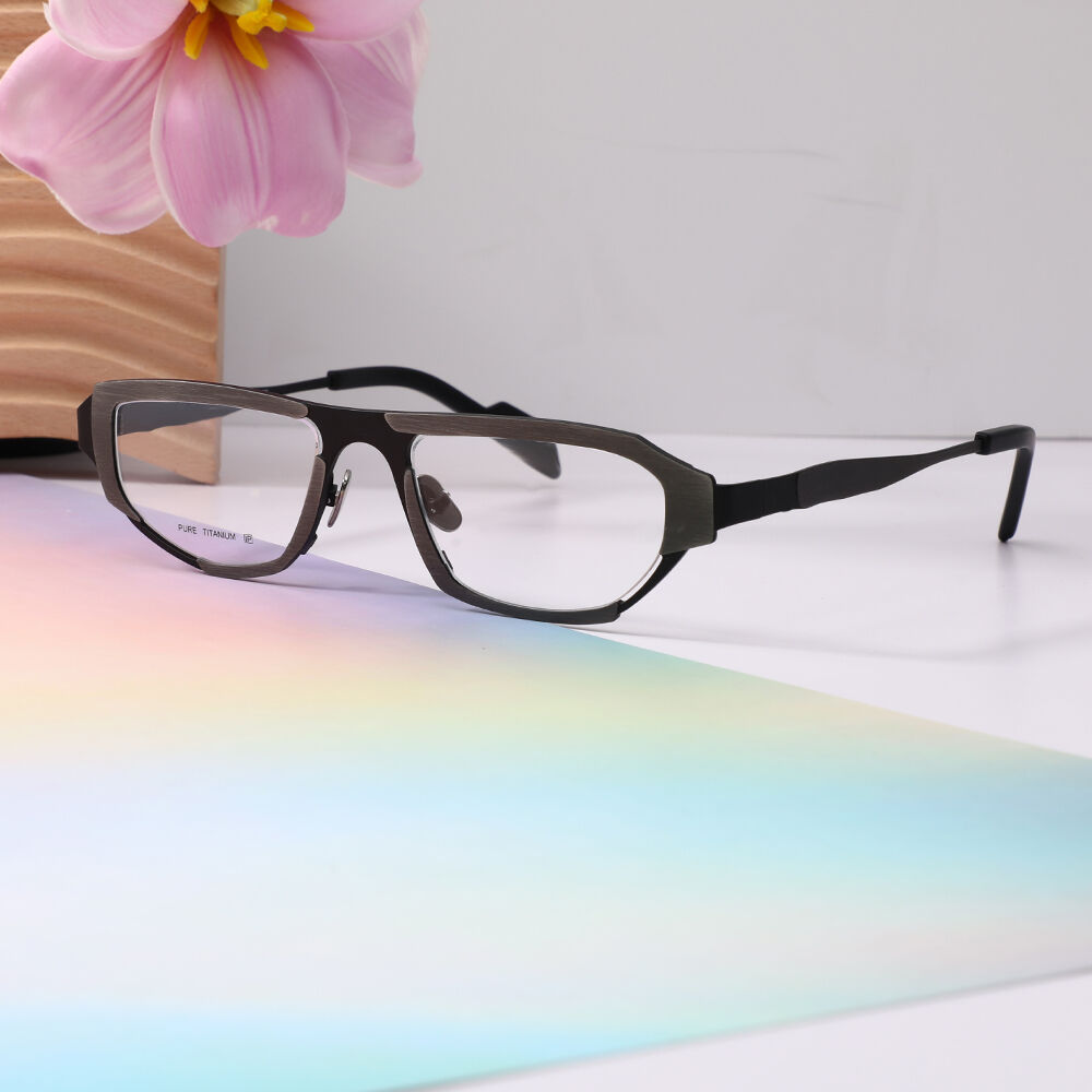 Deliaoa Rechteckige Graue Brille