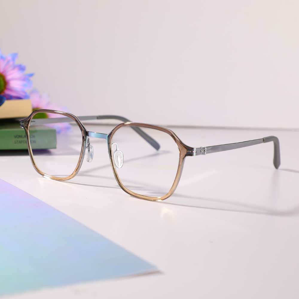 Lunettes de Vue Coli Géométrique Champagne