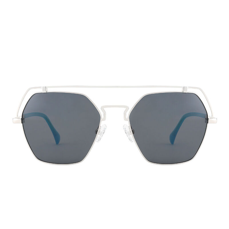 Free Will Aviator Silver Sunglasses
