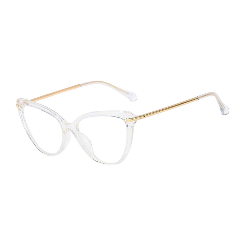 Lyuba Cat-Eye Clear Glasses