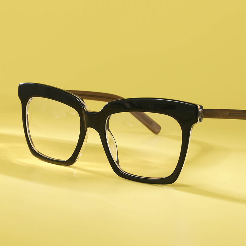 Rex Browline Black/Brown Glasses