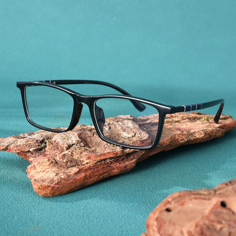 Graddie Rectangle Black Glasses