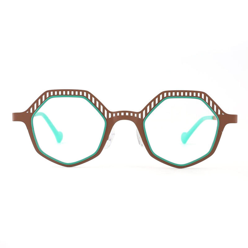 Chasel Geometric Brown Glasses