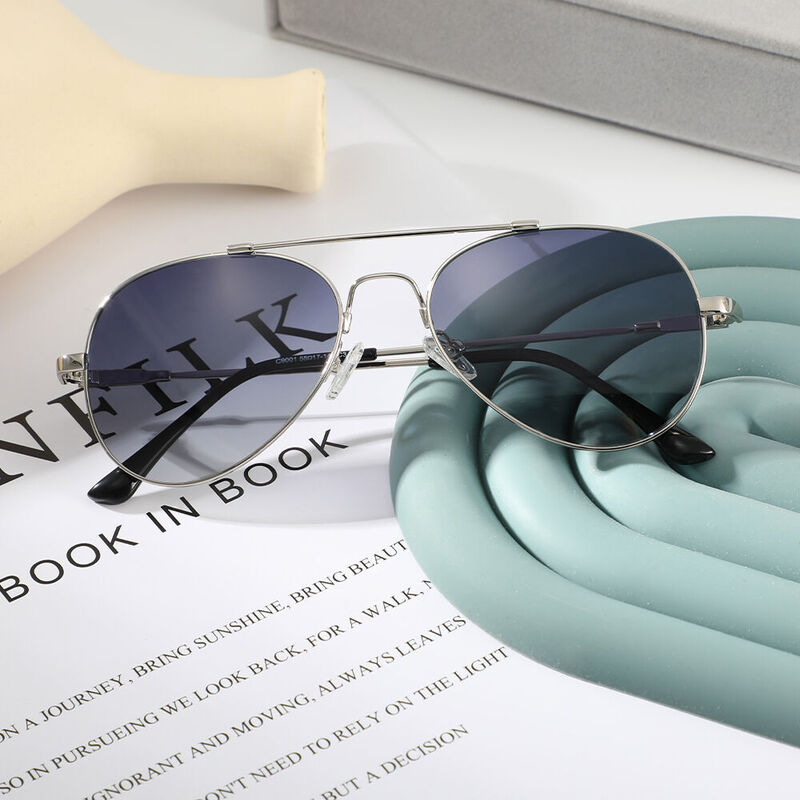 Harper Aviator Blue Sunglasses
