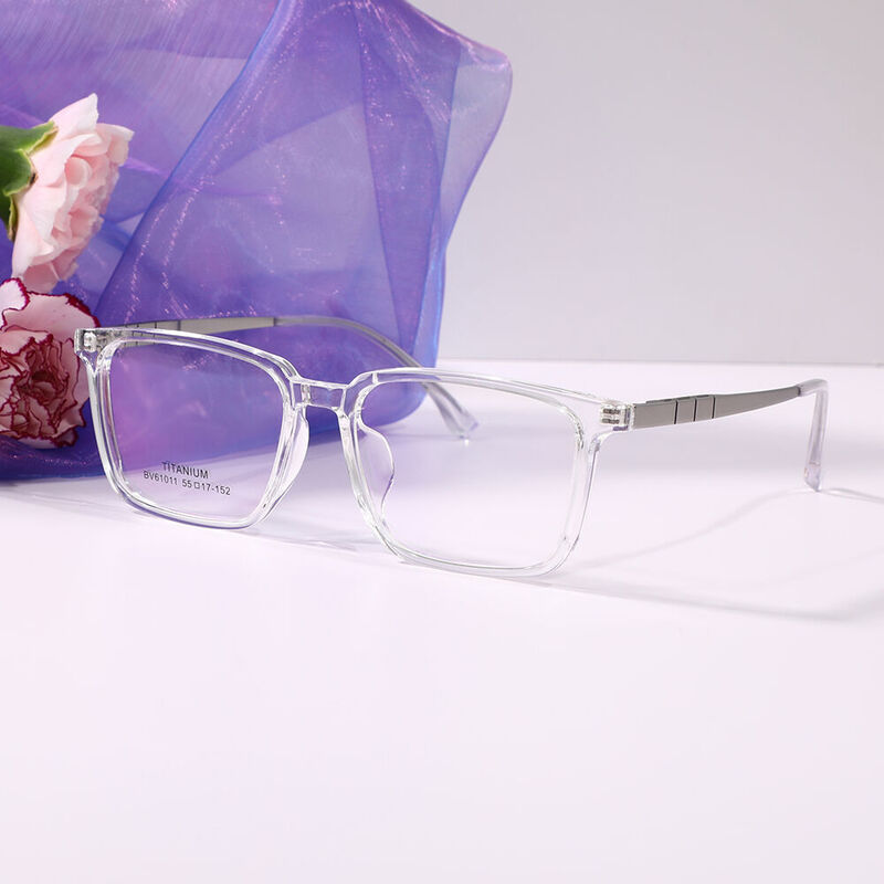 Celest Rectangle Clear Glasses