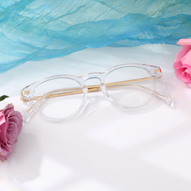 Saxton Round Clear Glasses