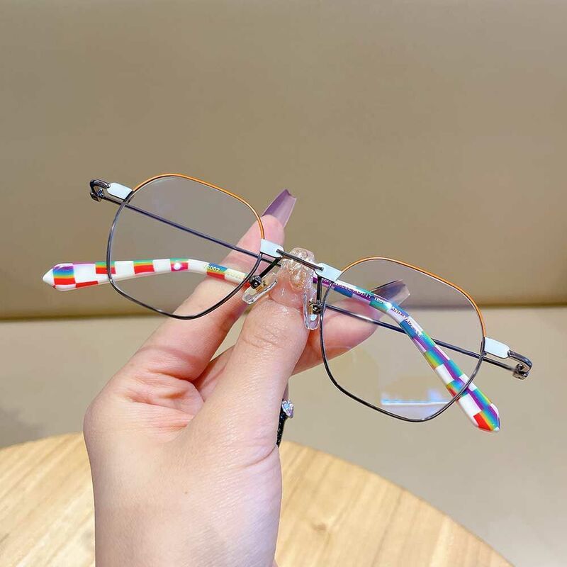 Rudolpie Geometric Brown Glasses
