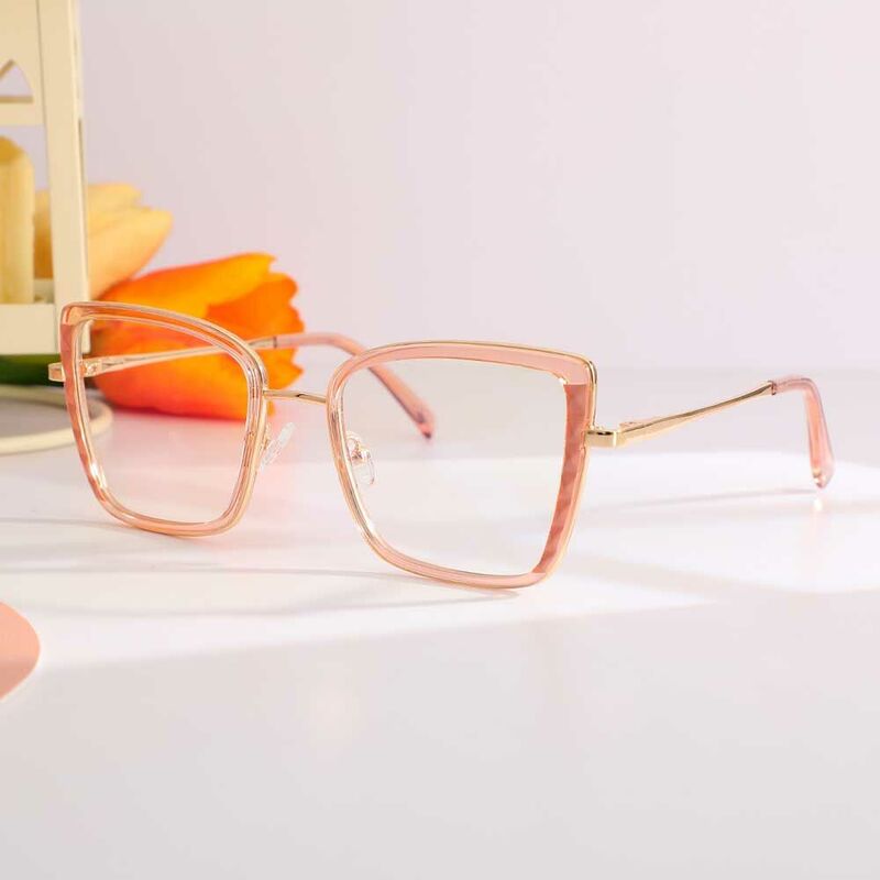 Zora Cat Eye Pink Glasses
