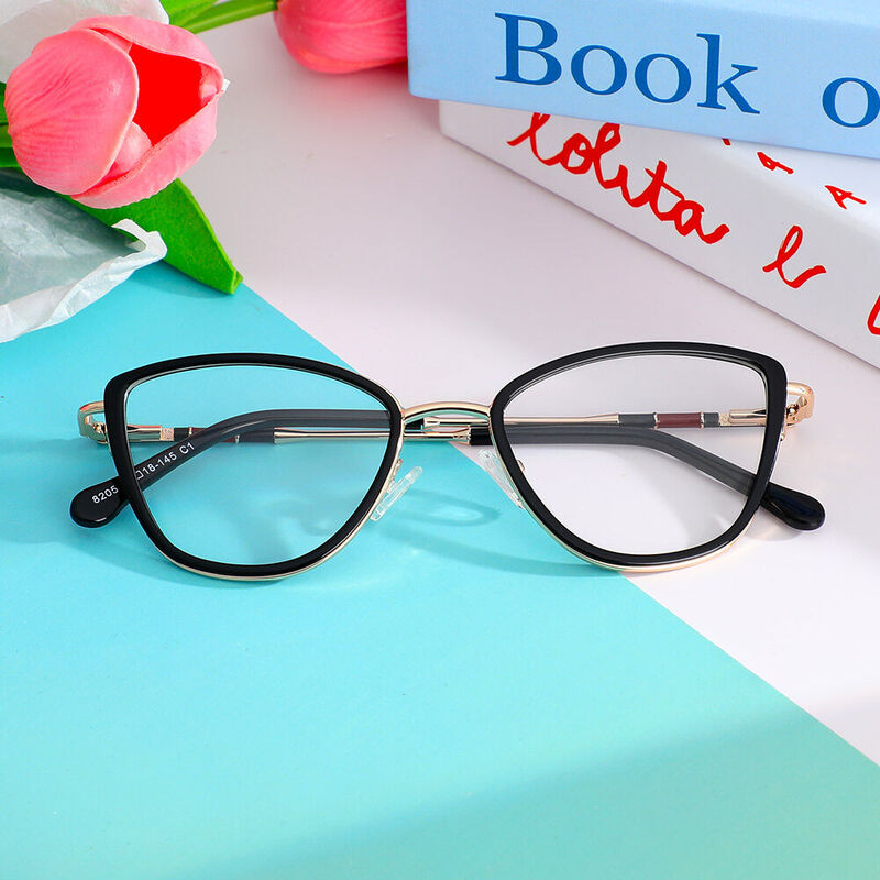 Ursula Cat Eye Black Glasses
