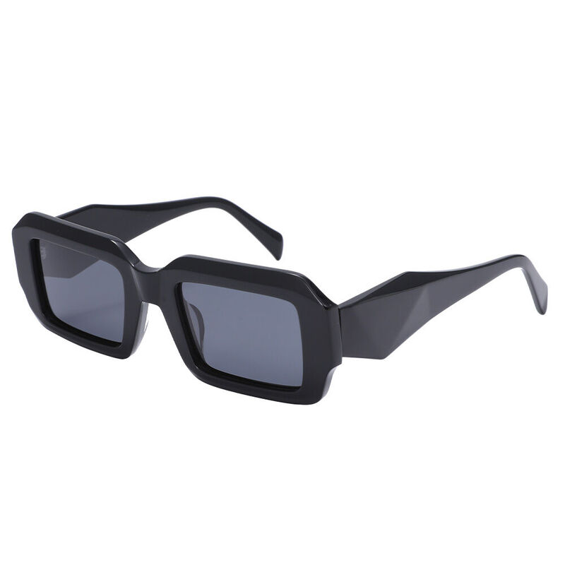 Drift Rectangle Black Sunglasses