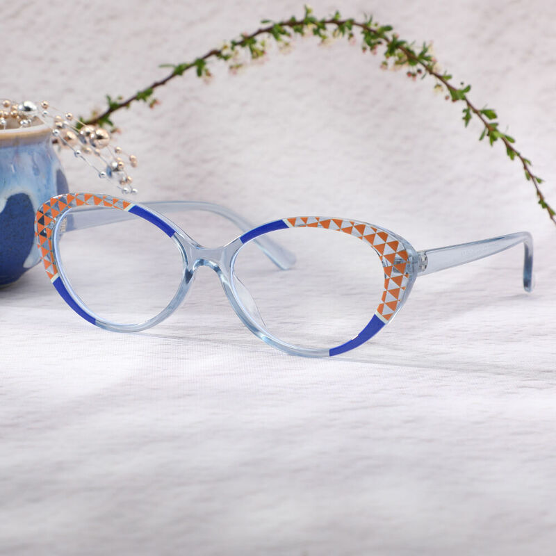 Raey Cat Eye Blue Glasses