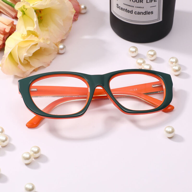 Pamas Oval Green Glasses