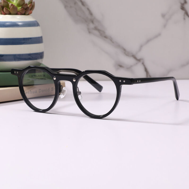 Alail Round Black Glasses