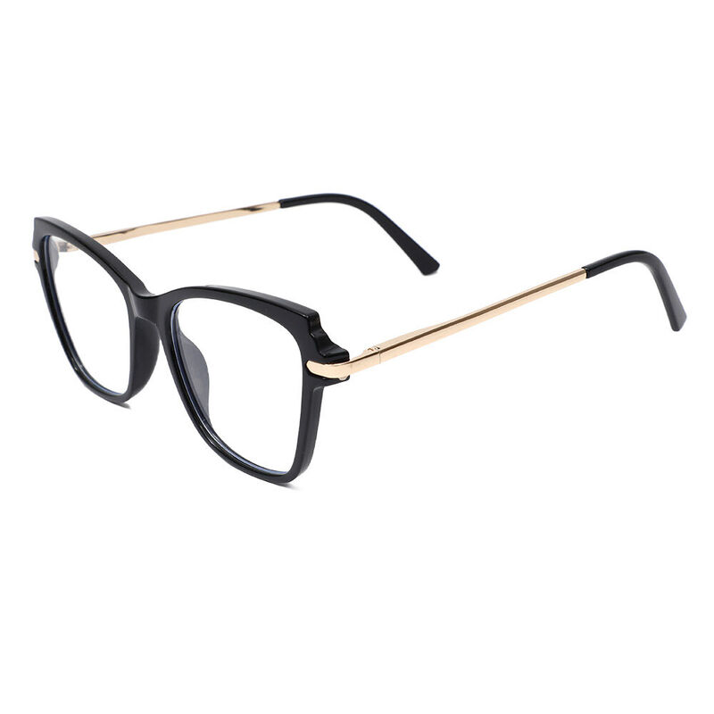 Evaei Cat Eye Black Glasses