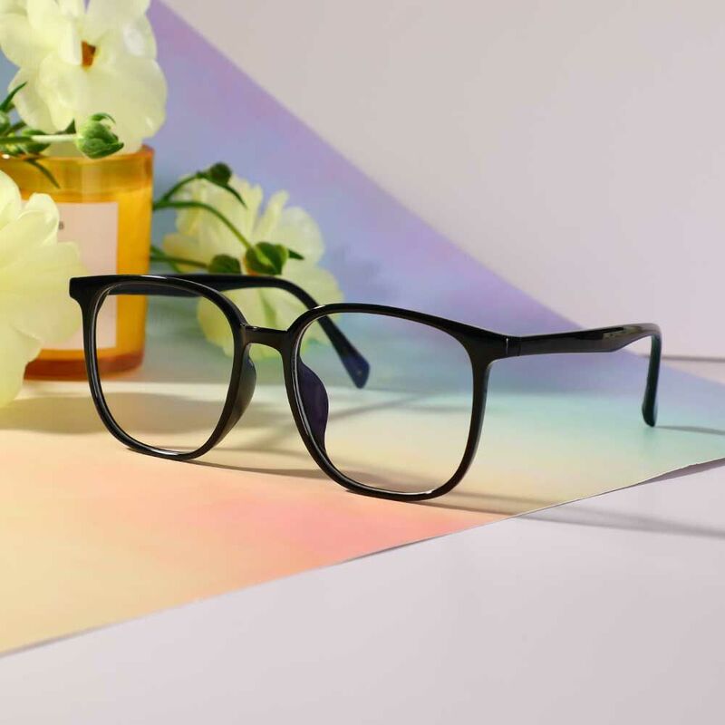 Norton Square Black Glasses