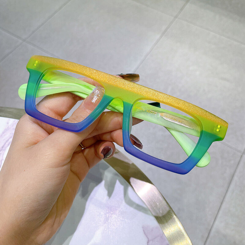 Lawrenci Aviator Green Glasses