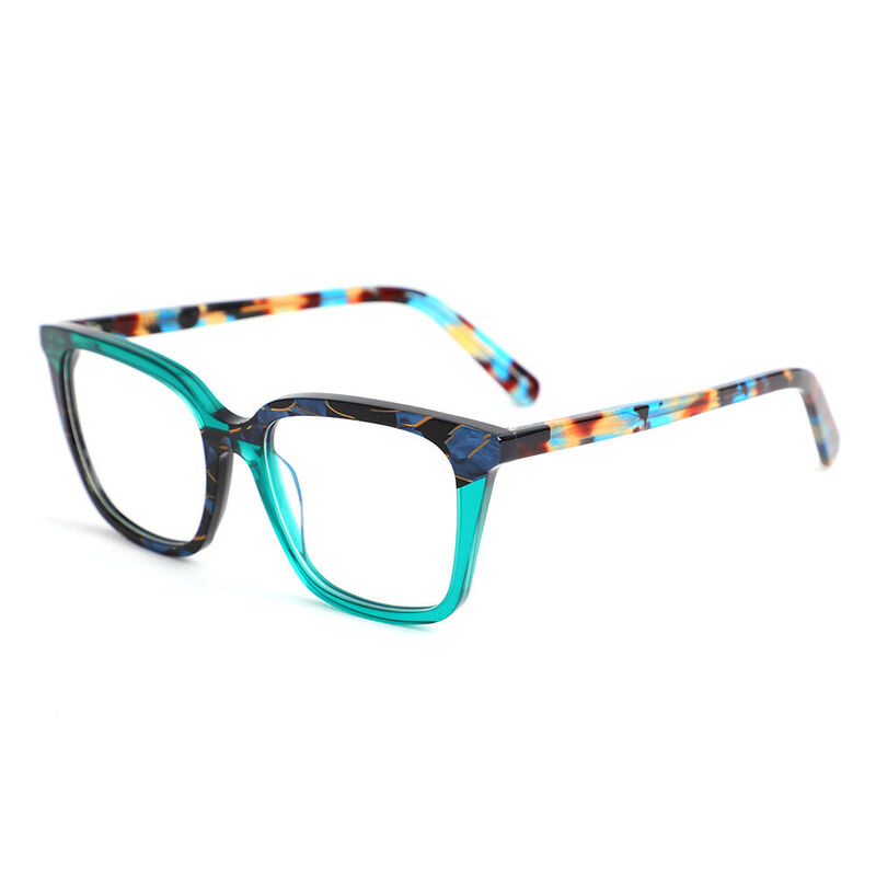 Colbert Quadratische Grüne Brille