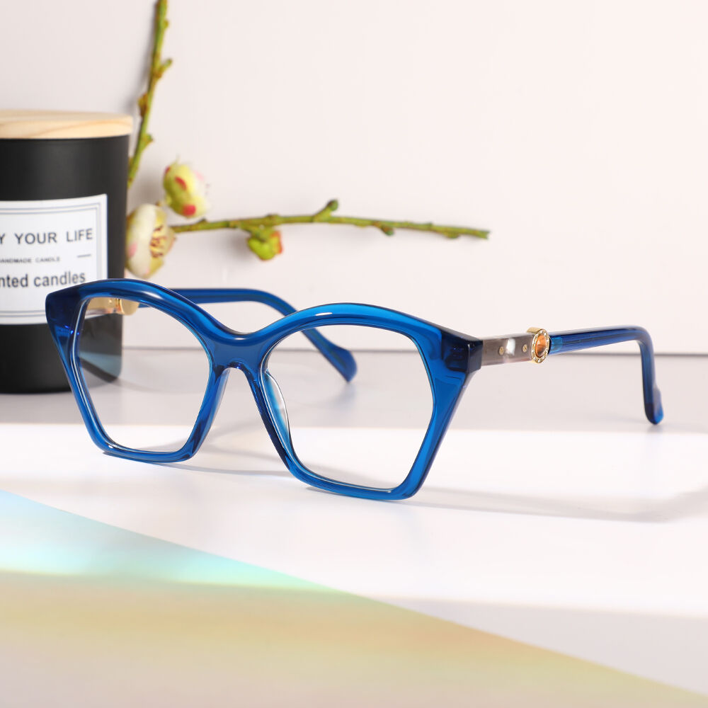 Rhodes Cat Eye Blue Glasses