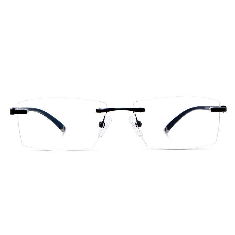 Lucien Rectangle Black Glasses