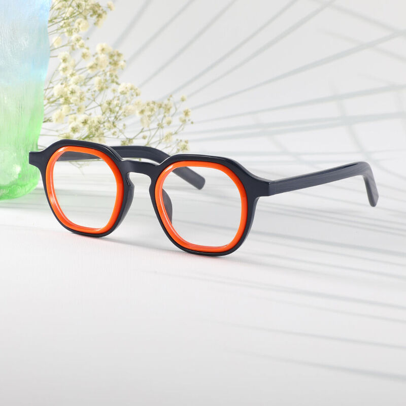 Hanny Round Orange Glasses