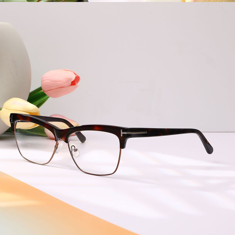 Theresqe Browline Tortoise Glasses