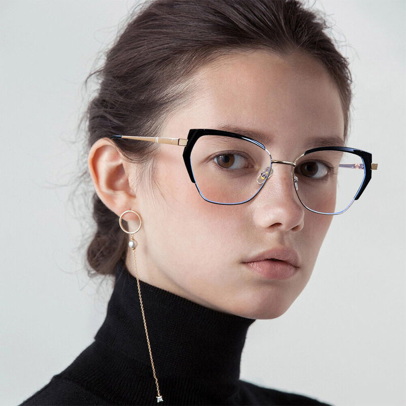 Beardd Cat Eye Schwarze Brille