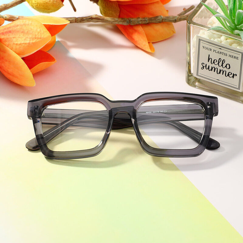 Edward Square Grey Glasses