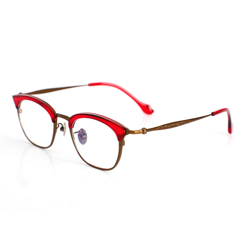 Martin Browline Red Glasses
