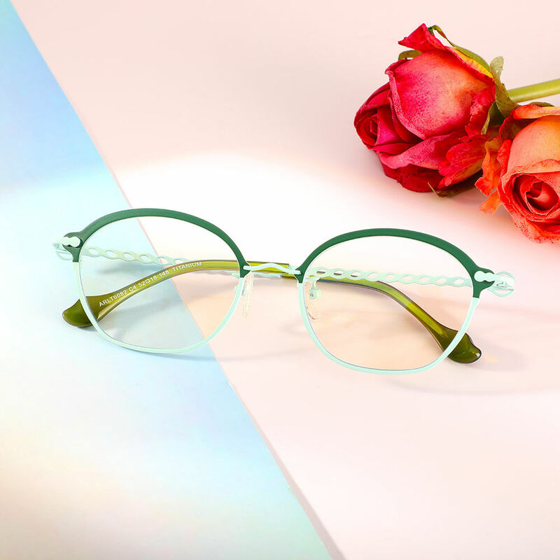 Afra Ovale Blaue Brille