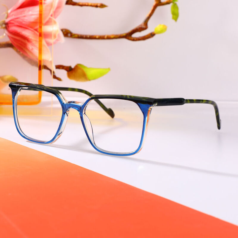 Evan Square Blue Glasses