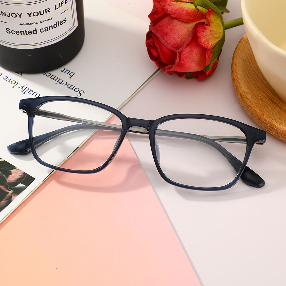 Emma Rectangle Blue Glasses