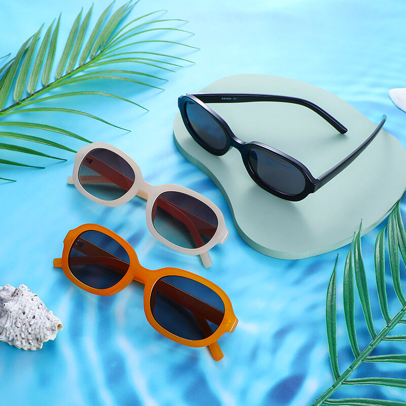 Dive in Oval Black/Grey Sunglasses