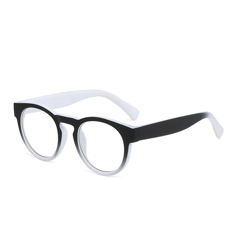 Riviere Round Black White Glasses