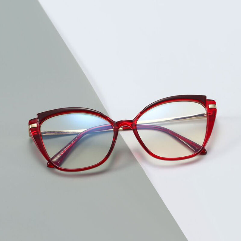 Iliana Cat Eye Red Glasses