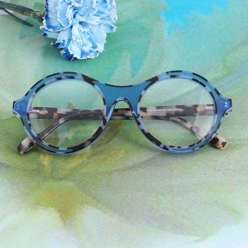 Benedy Round Blue Glasses