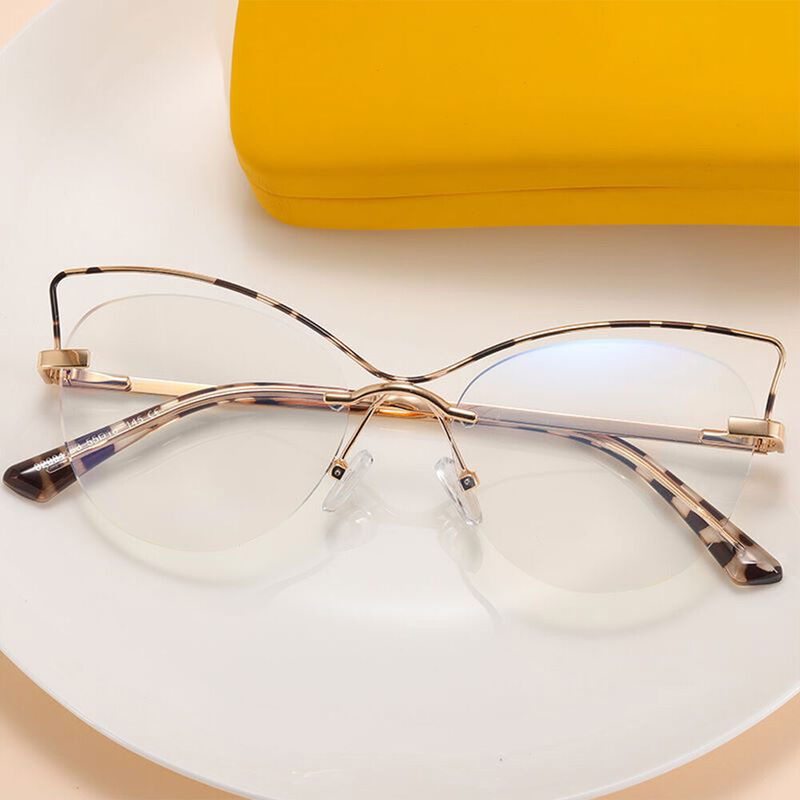 Rios Cat Eye Leopard Glasses