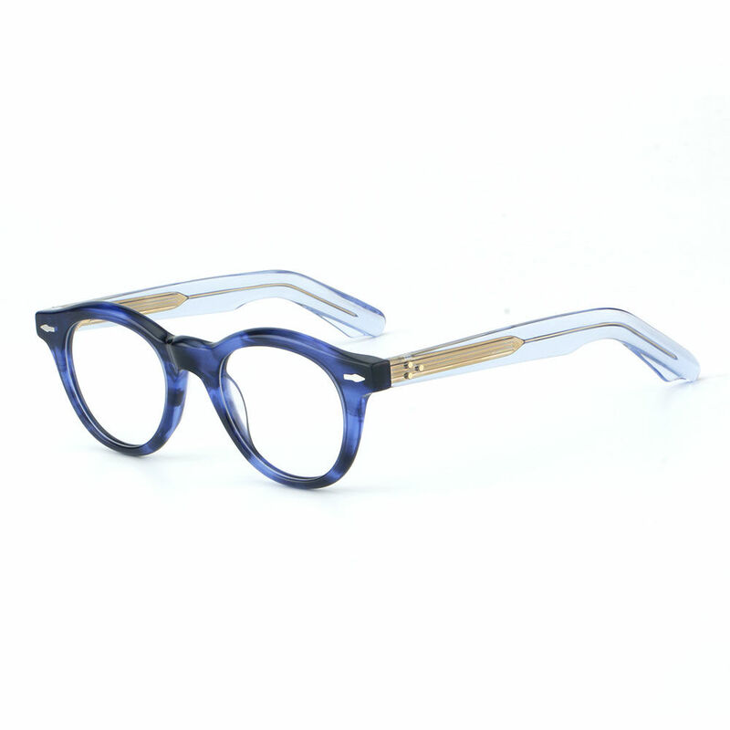 Hedm Round Blue Glasses