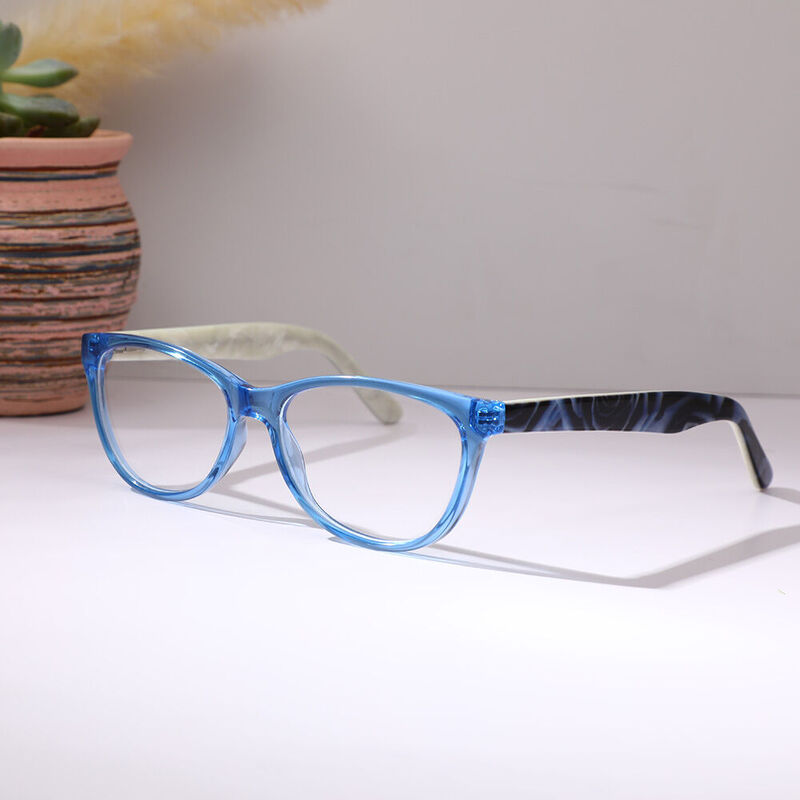 Dick Cat Eye Blue Glasses