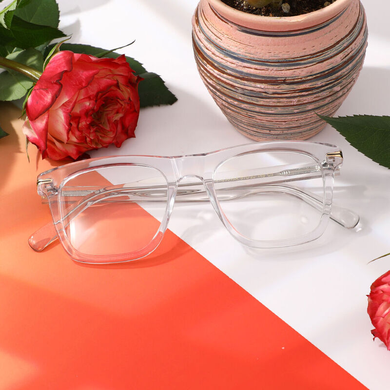 Frankl Square Clear Glasses