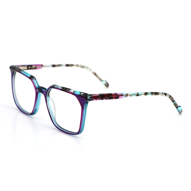 Evan Square Purple Glasses