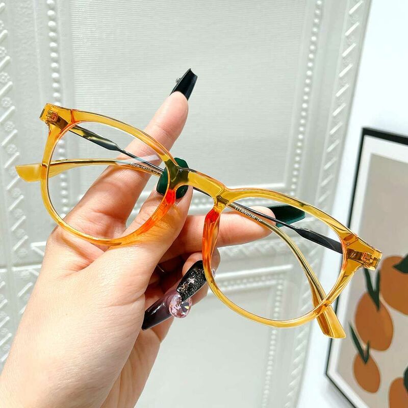 Julius Square Yellow Glasses