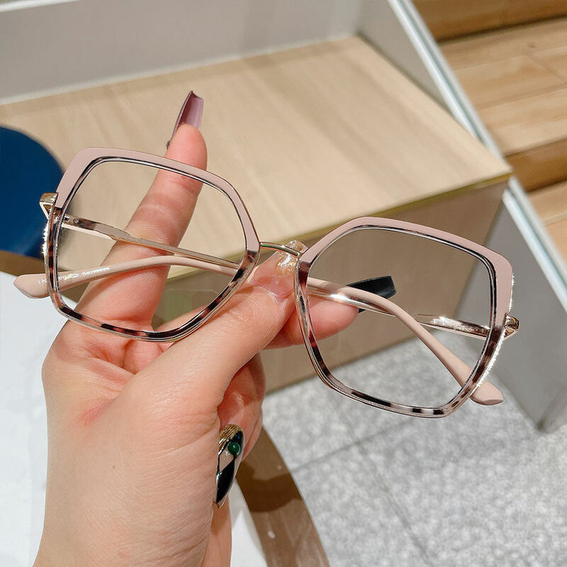 Jackso Cat Eye Leopard Glasses