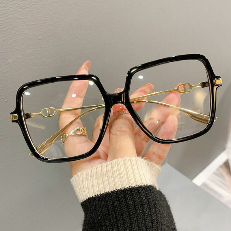 Irving Geometric Black Glasses