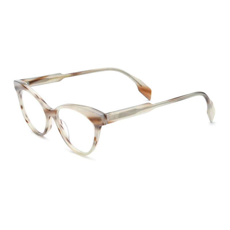 Grasso Cat Eye Beige Glasses