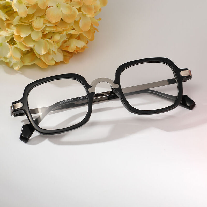 Sapir Square Black Glasses