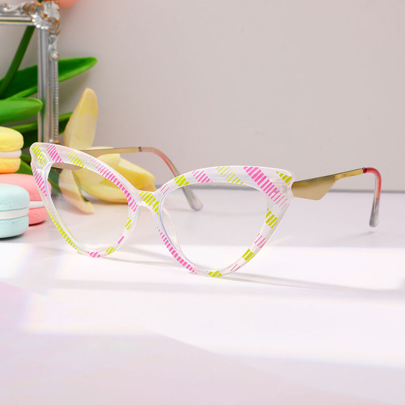 Lawrenc Cat Eye Clear Glasses