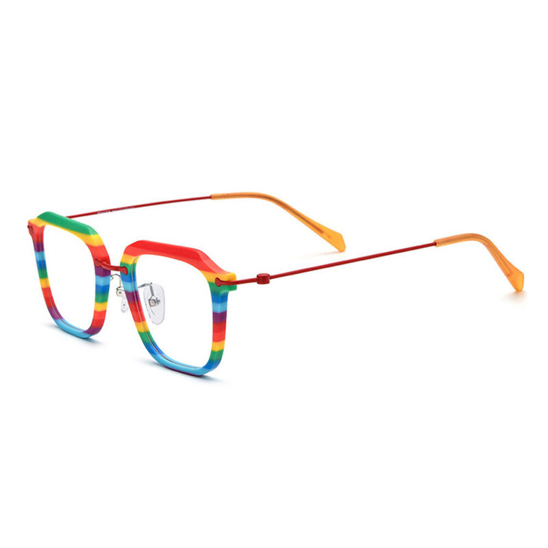 Zechariah Square Rainbow Glasses