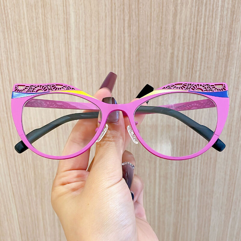Maltz Cat Eye Rosa Brille
